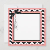 Baby Girl Tutu Chevron Afdrukken Dank je Bedankkaart (Achterkant)