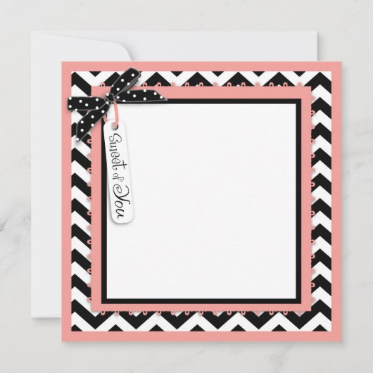 Baby Girl Tutu Chevron Afdrukken Dank je Bedankkaart (Achterkant)