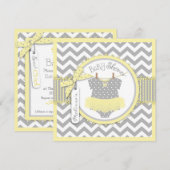 Baby Girl Tutu Chevron Print Baby shower Kaart (Voorkant / Achterkant)