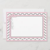 Baby Girl Tutu Chevron Print Dank je Bedankkaart (Achterkant)