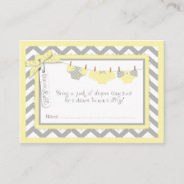 Baby Girl Tutu Luier Raffle Ticket Informatiekaartje