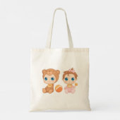 Baby Girl Twins Beer Jumpsuit Tote Bag (Achterkant)