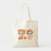 Baby Girl Twins Beer Jumpsuit Tote Bag (Voorkant)