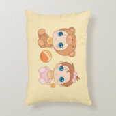 Baby Girl Twins Beer Jumpsuit Yellow Accent Kussen (Voorkant(Verticaal))