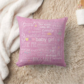 Baby Girl Typography Pillow Kussen (Deken)