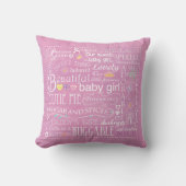 Baby Girl Typography Pillow Kussen (Voorkant)
