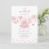 Baby Girl Valentijn Baby shower Kaart (Staand voorkant)