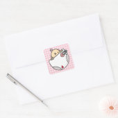 Baby Girl Vierkante Sticker (Envelop)