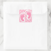 Baby Girl Vierkante Sticker (Tas)