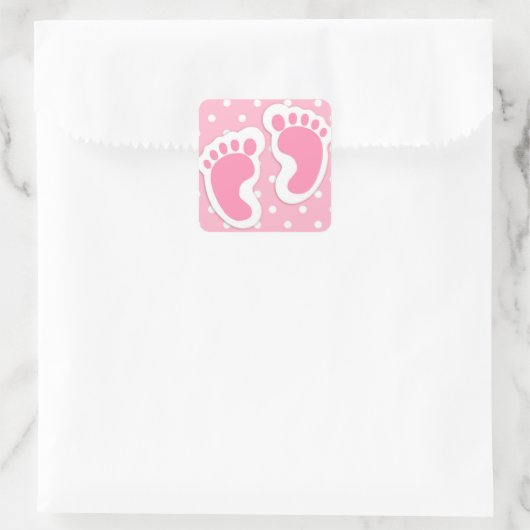Baby Girl Vierkante Sticker (Tas)