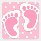 Baby Girl Vierkante Sticker (Voorkant)