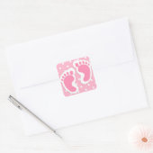 Baby Girl Vierkante Sticker (Envelop)