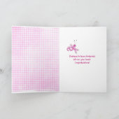 Baby Girl-voetafdrukken op Gingham Kaart (Binnen)