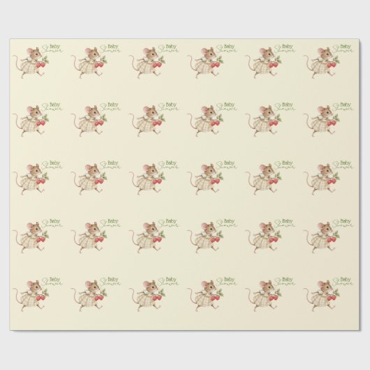 Baby Girl Woodland Animal Shower Cadeaupapier (Vlak)