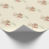 Baby Girl Woodland Animal Shower Cadeaupapier (Hoek)