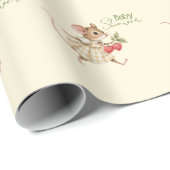Baby Girl Woodland Animal Shower Cadeaupapier (Rol Hoek)