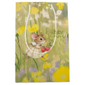 Baby Girl Woodland Animal Shower Medium Cadeauzakje (Voorkant)