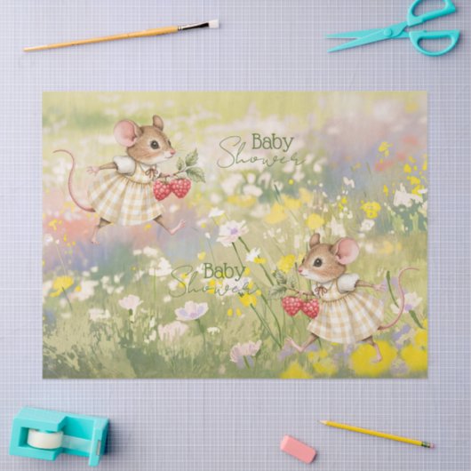 Baby Girl Woodland Animal Shower Tissuepapier (Craft)