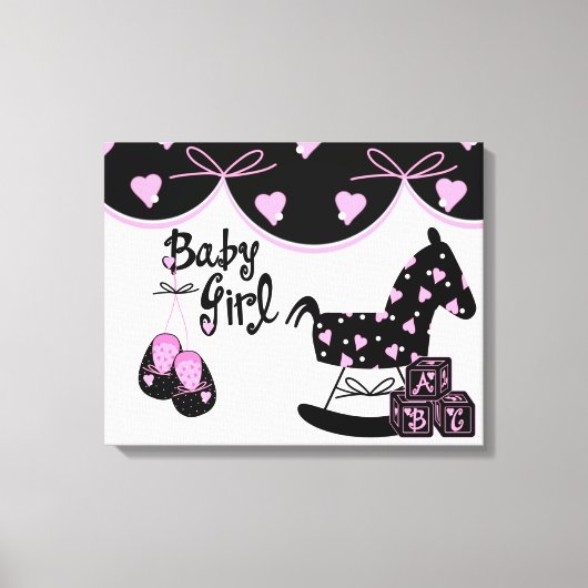 Baby Girl Wrapped Canvas Afdruk (Voorkant)