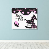 Baby Girl Wrapped Canvas Afdruk (Insitu (Houten vloer))