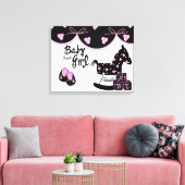 Baby Girl Wrapped Canvas Afdruk (Insitu (Woonkamer))