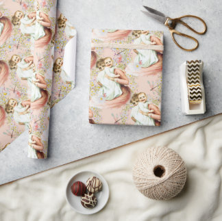 Baby Girl Wrapping Paper roze Cadeaupapier