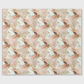 Baby Girl  Wrapping Paper roze Cadeaupapier (Vlak)