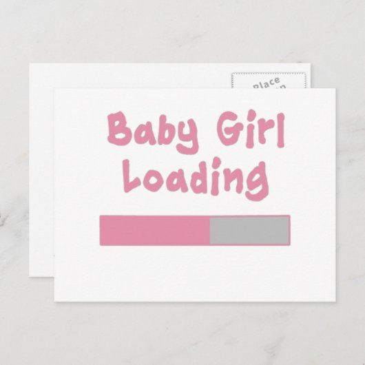 Baby Girllading Briefkaart (Voorkant / Achterkant)
