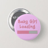 Baby Girllading Ronde Button 5,7 Cm (Voorkant /achterkant)