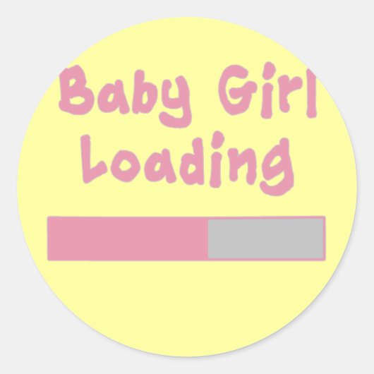 Baby Girllading Ronde Sticker (Voorkant)