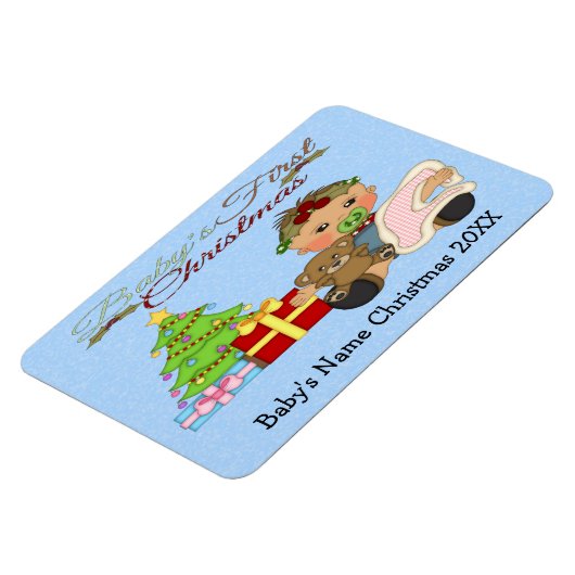 Baby Girl's 1e kerstFlex-magneten Magneet (Linkerzijde)