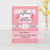 Baby Girl's 1e verjaardag Sagittarius Zodiac Kaart (Gele Bloem)