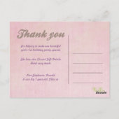 Baby Girl's 1st Birthday Bedankt Foto Briefkaart (Achterkant)