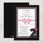 Baby Girls 2e verjaardag Kaart (Voorkant / Achterkant)