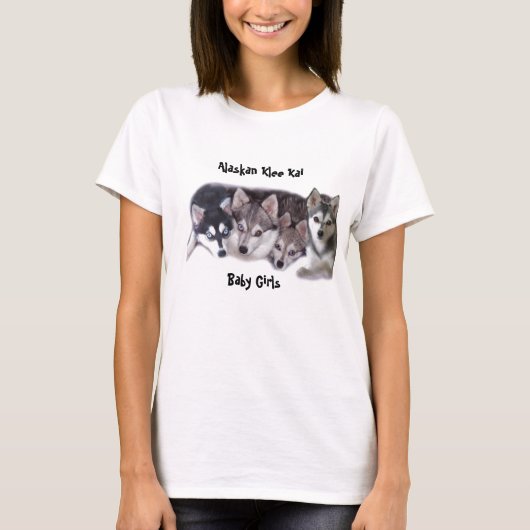 Baby Girls, Alaskan Klee Kai T-shirt (Voorkant)