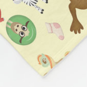 Baby Girl's Animal Toys, monogrammed Fleece Deken (Hoek)