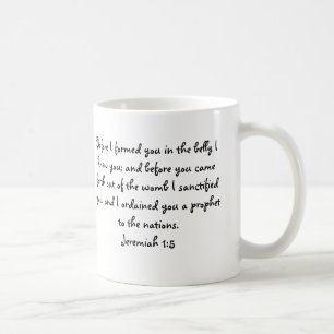 Baby Girl's Baptism/Christening Gift-Jeremiah 1:5 Koffiemok