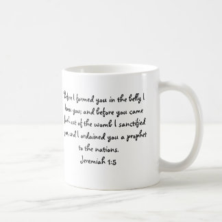 Baby Girl's Baptism/Christening Gift-Jeremiah 1:5 Koffiemok