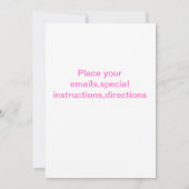 Baby Girls Baptism/Christening Invitations Kaart (Achterkant)