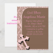 Baby Girls Baptism/Christening Invitations Kaart (Voorkant / Achterkant)