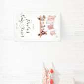 Baby Girl's Clothes Baby shower Welkomstbord Spandoek (Insitu)