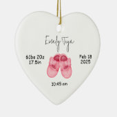 Baby Girl's eerste kerst Ornament, eerste Keramisch Ornament (Rechts)