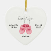 Baby Girl's eerste kerst Ornament, eerste Keramisch Ornament (Voorkant)