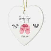 Baby Girl's eerste kerst Ornament, eerste Keramisch Ornament (Links)
