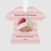 Baby Girl's eerste kerstacrylversiering Ornament (voorkant)
