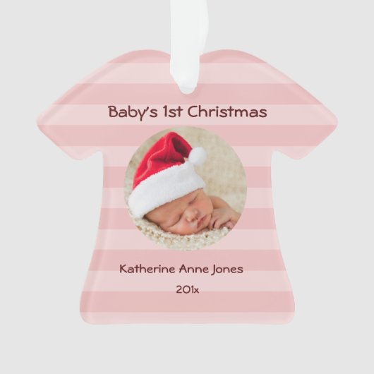 Baby Girl's eerste kerstacrylversiering Ornament (voorkant)