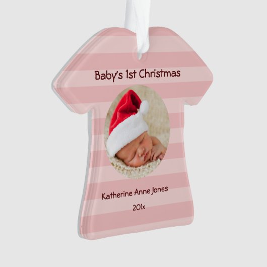 Baby Girl's eerste kerstacrylversiering Ornament (voorkant)