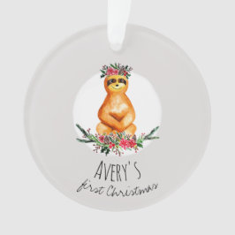 Baby Girl's eerste kerstfeestdag en -naam Ornament