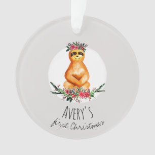 Baby Girl's eerste kerstfeestdag en -naam Ornament