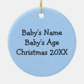 Baby Girl's eerste kerstronde-versiering Keramisch Ornament (Achterkant)